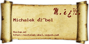 Michalek Ábel névjegykártya